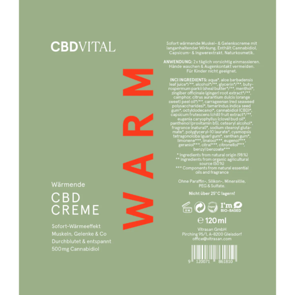 CBDVITAL ARTHRO WARM MELEGÍTŐ BALZSAM - Image 3